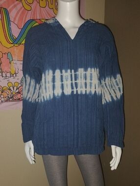Earthbound Trading Company Tie Dye Cover Up Hoodie Sz S